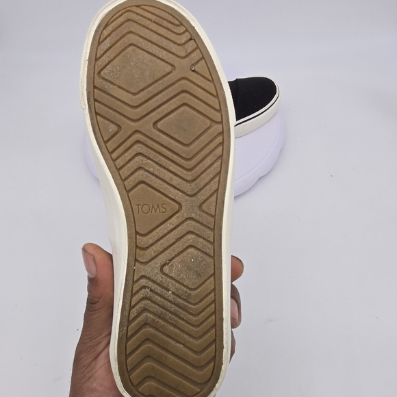 Toms Shoes Size 6 Alpargata Fenix Slip On Sneaker Black - Picture 4 of 11
